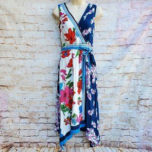 Anthropologie Floral Wrap Midi Dress - Multicolor